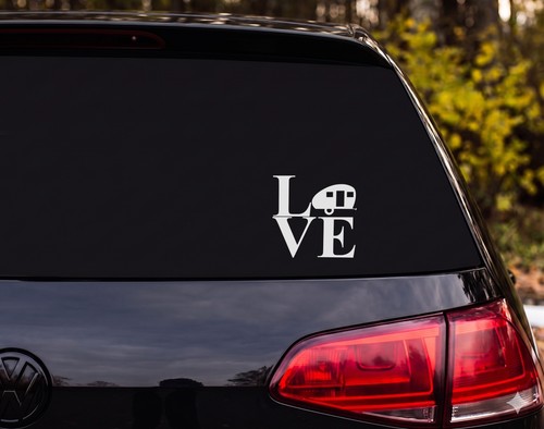 Love camper silhouette - love,