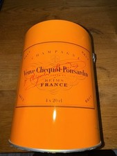 VERY RARE Champagne Bucket " Veuve Clicquot Ponsardin " Metal Box With Lid....