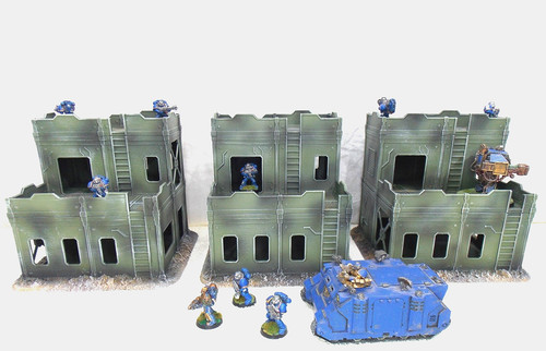 Wargaming terrain painted - painted, set
