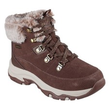 SKECHERS Trego Snow Worries - Womens/Ladies Waterproof Hiking Boot Chocolate