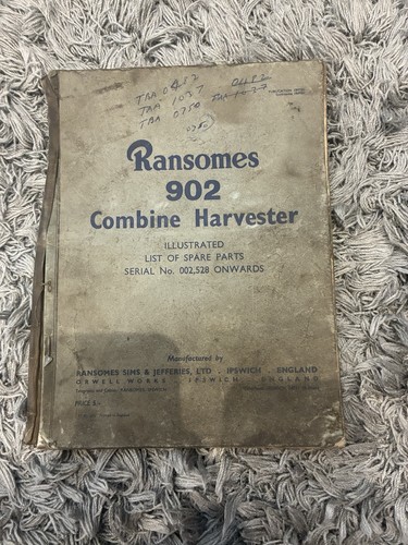 Ransomes 902 combine harvester - ransomes,