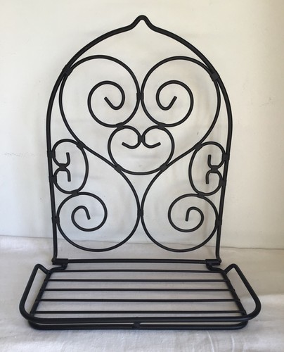 Ornate black wrought iron - black,