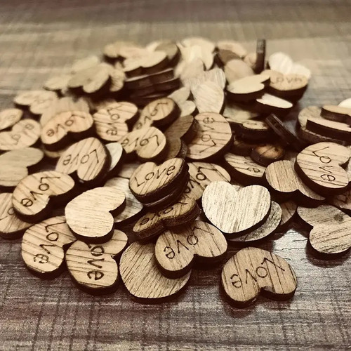 Wooden mini love hearts - mini,