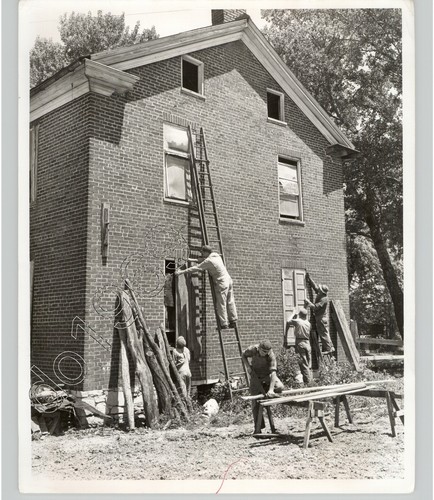 View workmen repairing - of,