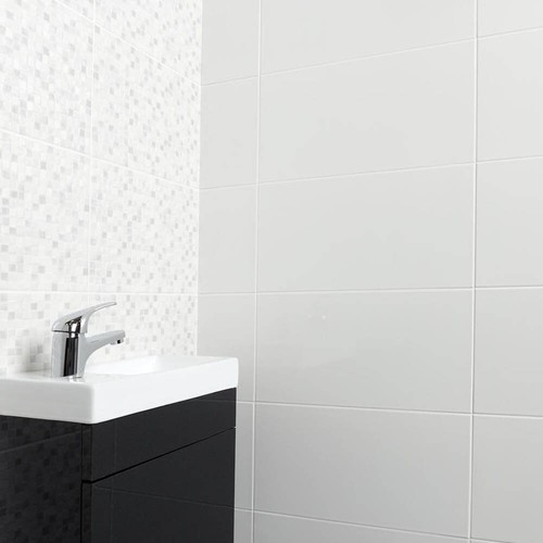 Ceramic white wall tile gloss - white,