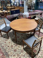 G Plan Round Dining Table & G Plan Victor Wilkins Chairs, Set of 4