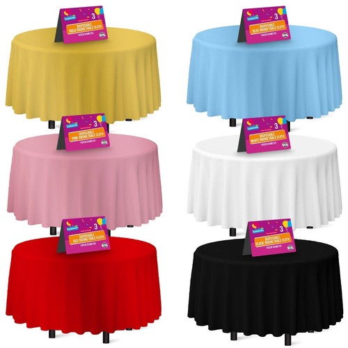 Plastic table covers round - 3-9,