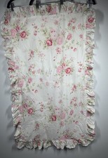 Rachel Ashwell  Shabby Chic Misty Rose Ruffled Pillow Cases Sham  24”x40”
