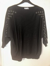 Batwing Black Knitted Jumper -