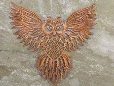 Rustic metal owl - metal,