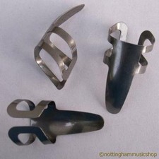 3 NEW STAINLESS STEEL FINGER PICKS PLECTRUMS FOR SLIDE GUITAR BANJO DOBRO ETC