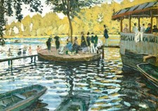 Claude Monet's La Grenouillère 1869  Painting Poster Wall Art Re-Print A3 A4 A5