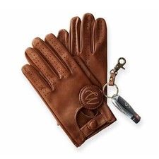 MENS CLASSIC DRIVING GLOVES SOFT GENUINE REAL LAMBSKIN LEATHER DARK BROWN