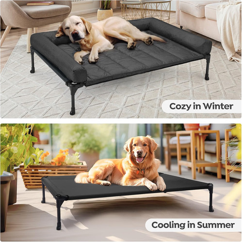 Cooling elevated dog bed - elevated,