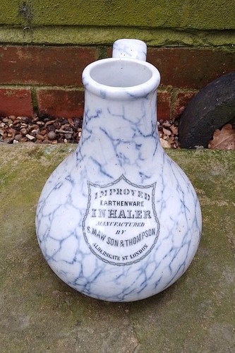Antique victorian blue marbled - antique,