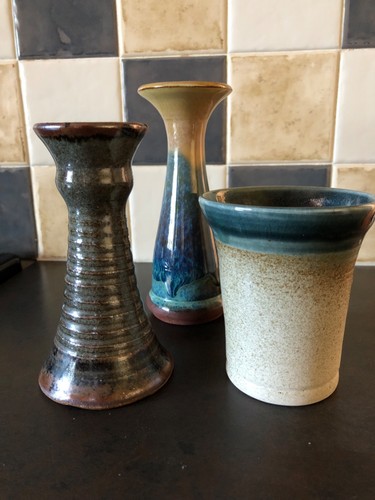 Studio pottery two vases one - studio, &