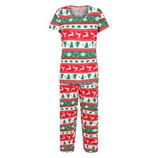 Girls Christmas Pyjamas XMAS Festive Multi Print Sleep Night Wear 9 to 14 Years