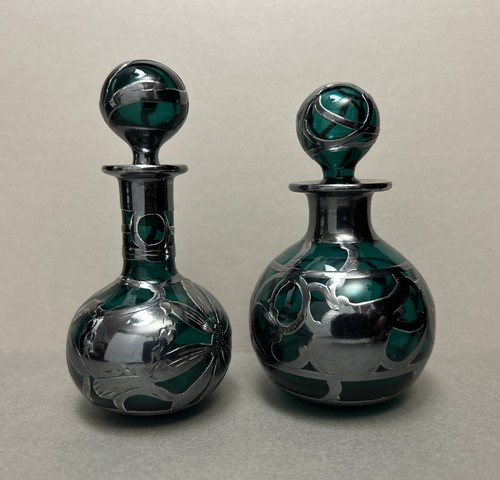 Pair art nouveau teal - art,