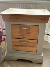 side table with wine crate