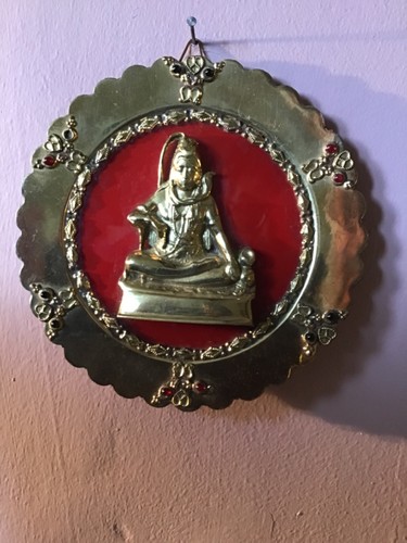 Brass wall hanging buddha - brass,
