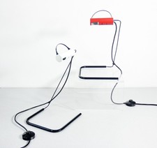 Pair Of Slalom Design Lamps