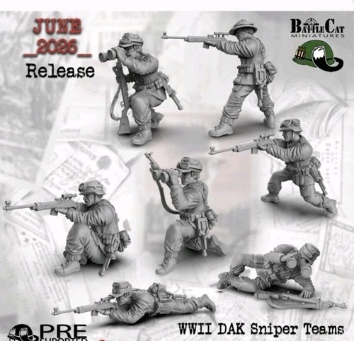 54mm unpainted wwii dak sniper - 54mm,