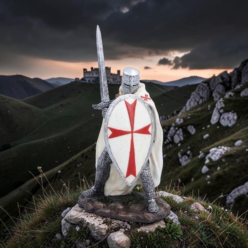 White templar knight statue - white,