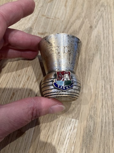 Vintage spirit measure silver - vintage,