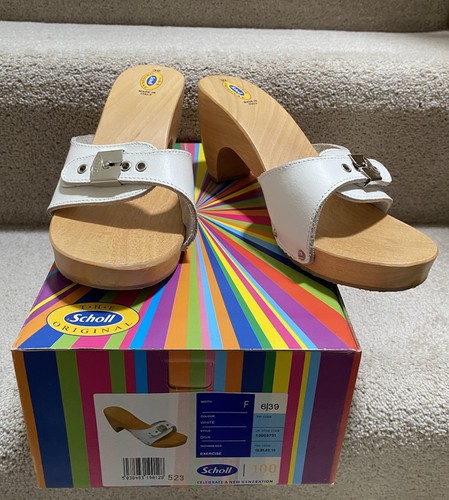 Scholl diva white leather - white,