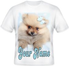 GIRLS KIDS Gorgeous Pomeranian Teacup Puppy Dog Bow T shirt Great Gift Idea
