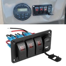 3 Gang Red LED Light Switch