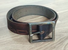 ENERGIE - BROWN EMBOSSED  LEATHER BELT  SIZE  32"-34" VERY GOOD  CONDITION