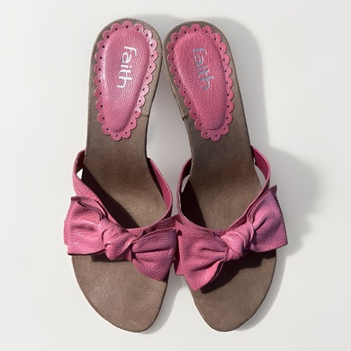 Faith wedge heel sandals - sandals, pink