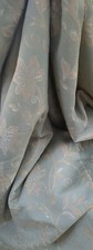 PAIR of Hugely Wide BESPOKE SOFT GREEN/GOLD BROCADE Thermal Lined CURTAINS