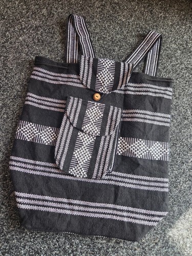 Boho mexican woven backpack - mexican,