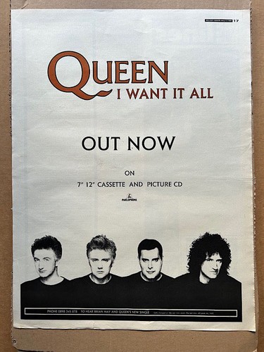 Queen want all poster - want,