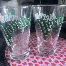 2x Perrier  Water Glasses