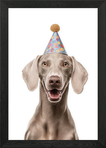 Smiling weimaraner dog - dog, with