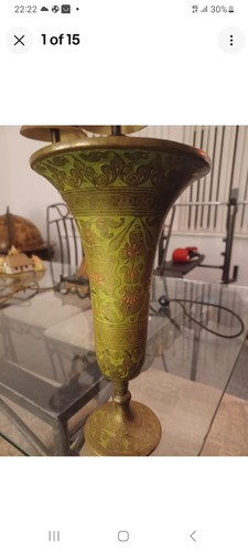 Antique trumpet vase 1890s - trumpet,