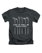 Life Is Full Of Important Choices Adults T-Shirt Funny Golfer Fun Golf Top New