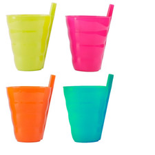 4 Tumblers with Straws