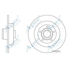 2x Brake Discs Solid For