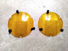 CLASSIC MINI COOPER S GENUINE LUCAS YELLOW AMBER HEAD LIGHT LAMP DEFLECTORS 1275