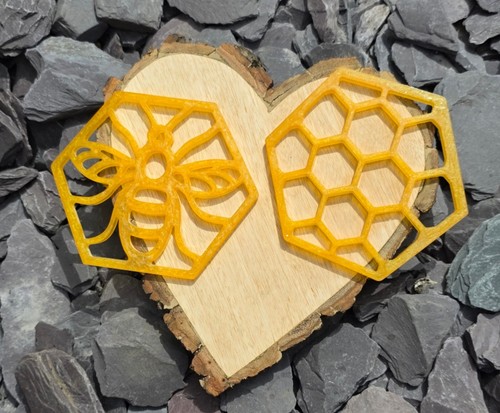 Handmade resin honey bee - honey,
