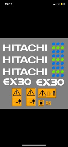 Hitachi ex30 mini - mini, decal