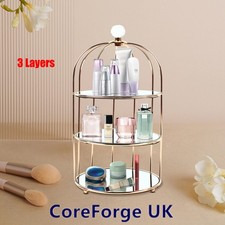 Bird Cage Desktop Organizer Holder Makeups Display Stand Spice Jar Rack