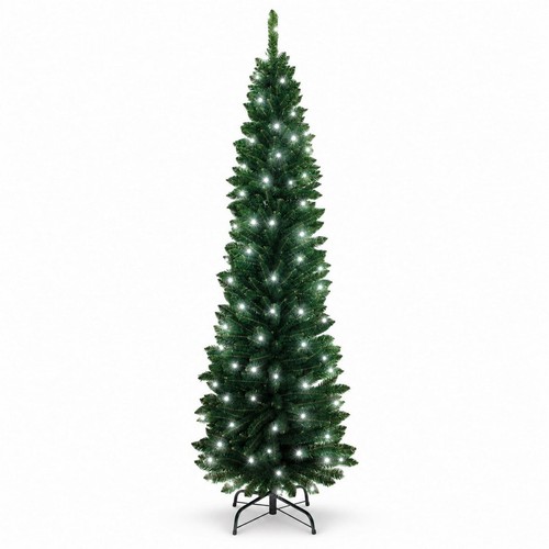 Christmas tree pre lit - lit, slim