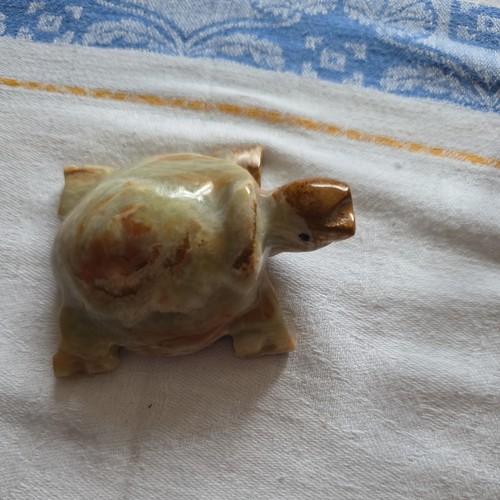Vintage onyx turtle crystal - vintage,
