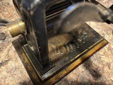 Antique Crown Cast Iron Crimper Pleater Ruffler Roller Fluter Machine 