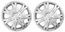 2 x14" Inch Caravan Motorhome Wheel Trims Rims Hub Caps  - SILVER